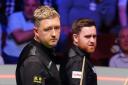 Kyren Wilson (left) leads Jak Jones 11-6 after the first day of the World Snooker Championship final (Mike Egerton/PA)