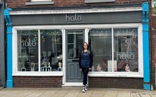 Victoria Hoskins outside Halo Hair Salon, where her business is now based
