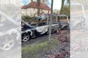 A hearse caught fire on its way to a funeral in Church Stretton