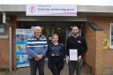 Tenbury Community Pool chairman Adrian Taylor, general manager Ruby Collett, and Freedom Leisure area technical manager Chris Wedgbury