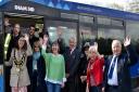Councillors take the first shuttle bus