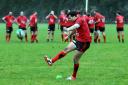 Will Sparrow, seen here in a previous game, scored a try for Ludlow, as well as adding 10 points with the boot