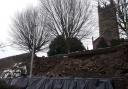 Ludlow Town walls where the collapse happened seven years ago