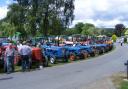 Vintage tractors parked up at Pearl Lake Leisure Park