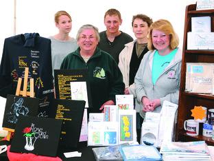 Clare Kerby, Francine Summers, Michael Griffiths, Jane Summers and Anne Griffiths  from The Embroidery Shop, Tenbury.
