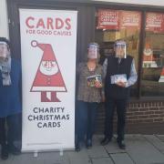 Volunteers outside the cards for charity shop in Ludlow
