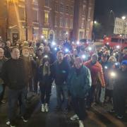 The vigil that was staged in Ludlow town centre before Christmas