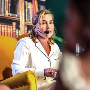 Kate Winslet read the children's classic story Blueberries for Sal by Robert McCloskey at the Cbeebies Bedtime Story Tent at Camp Bestival in Weston Park, Shropshire.
