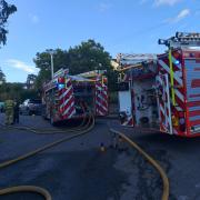 Fire crews tackled the blaze at Bishop's Castle