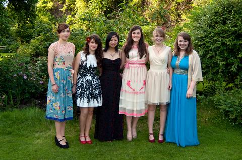 Bishop's Castle Community College prom: Tilly Gomersall, Anya Williams, Joy Freeman, Faye Morris, Rachel
Black, Elizabeth Bowen.