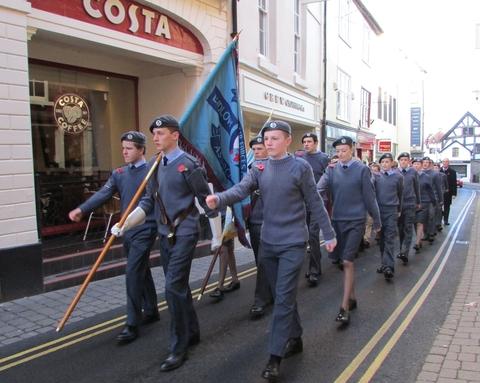 333 (Ludlow) Air Training Corps marches to the parade on Sunday. 