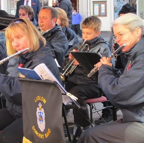 Ludlow Concert Band play in Castle Square, Ludlow