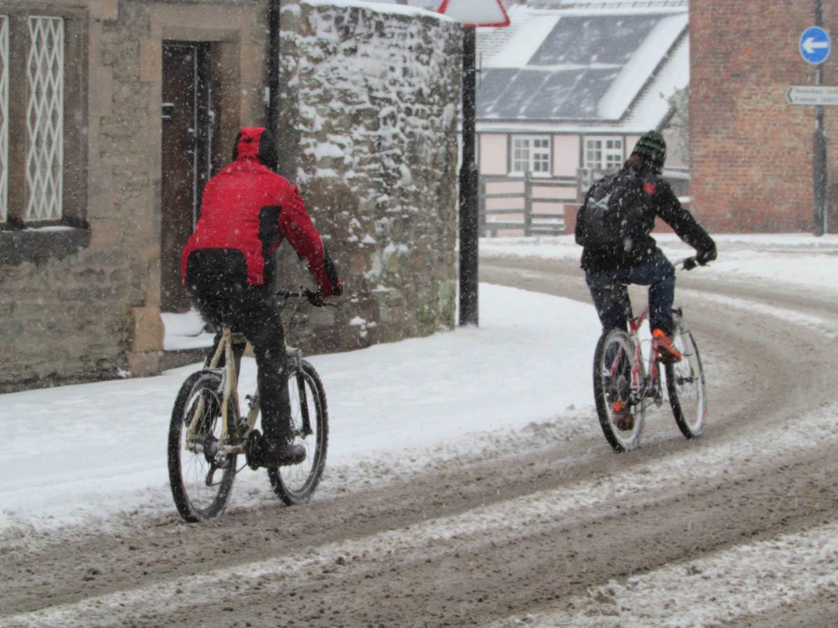 Cyclists in Ludlow.