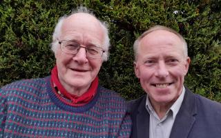 New Liberal Democrat chair David Gaukroger (left) with Parliamentary candidate Chris Naylor (right)