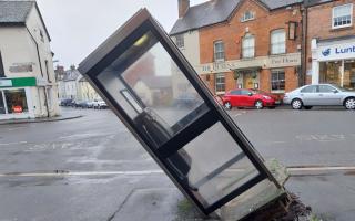 Hardly a mobile phone, but this Ludlow box was certainly on the move. Image: Councillor Andy Boddington