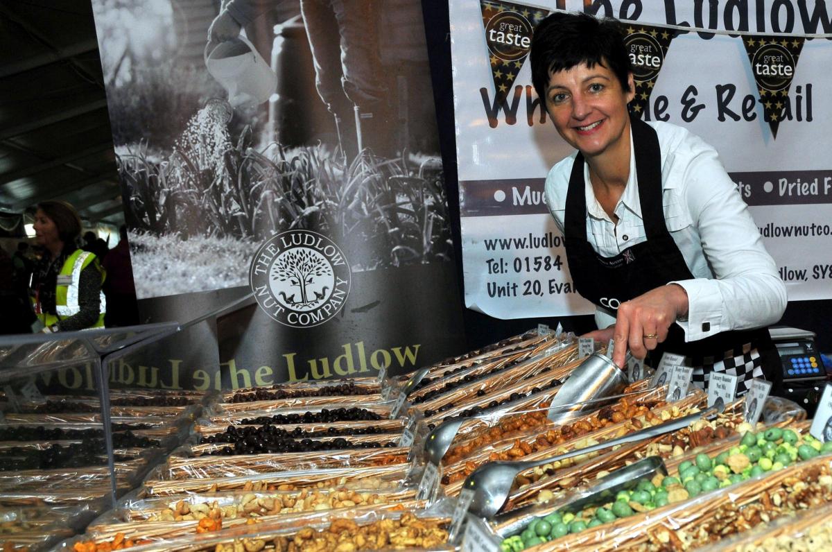 A fine selection of nuts were on offer at the festival courtesy of Helen Graham from the Ludlow Nut Company