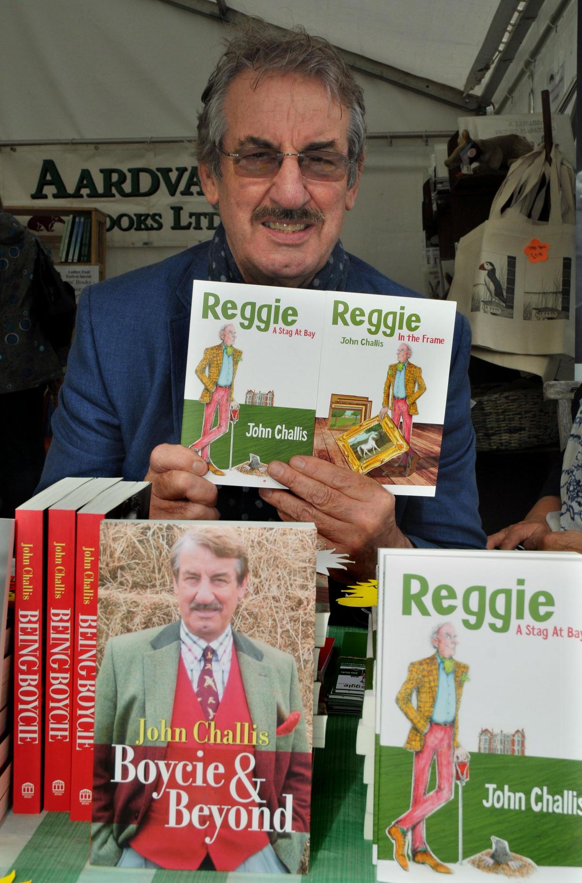 Actor John Challis was on hand to promote and sign his books 