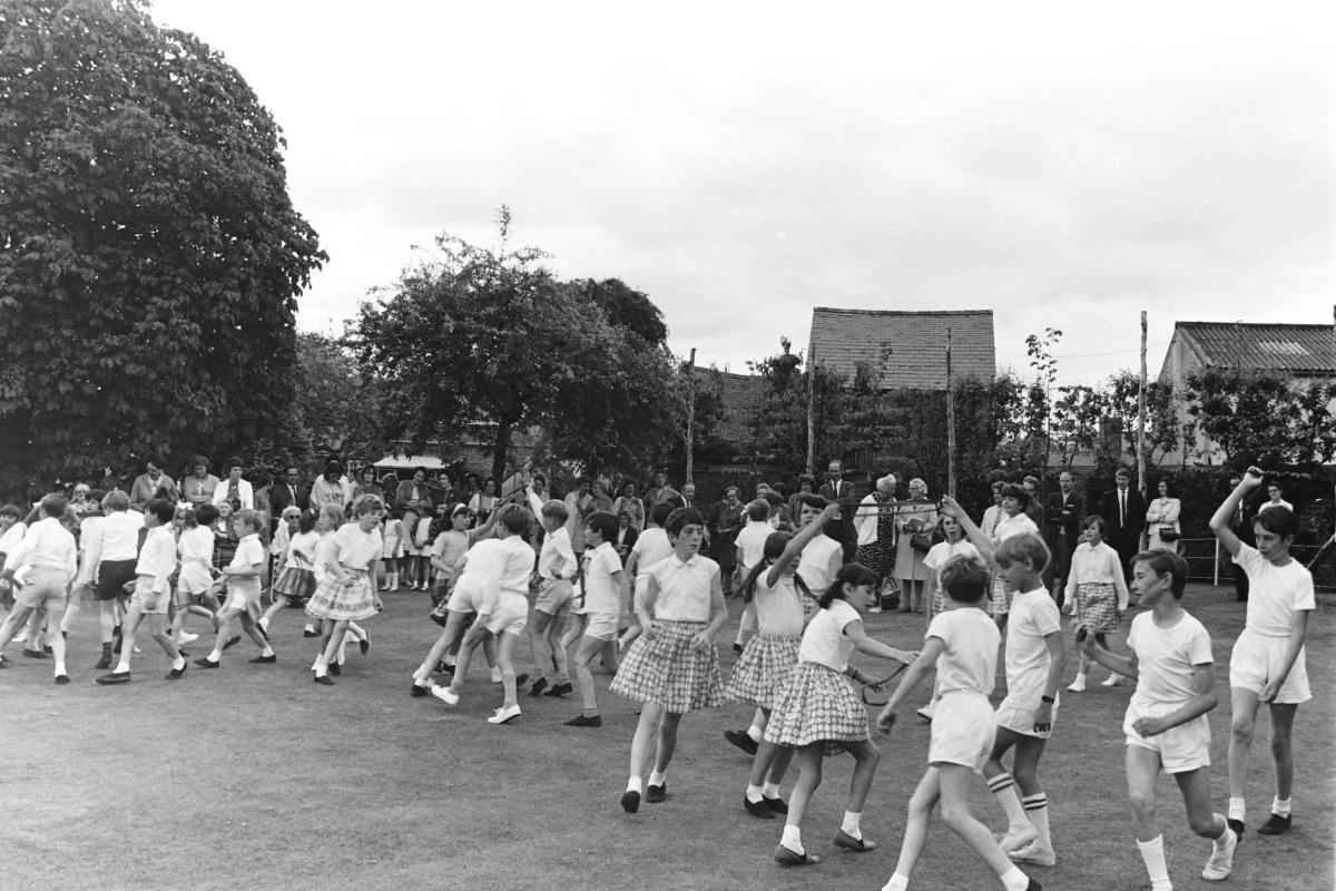 A Bishop's Castle school sports day in the late 1960s - picture by Colin Love