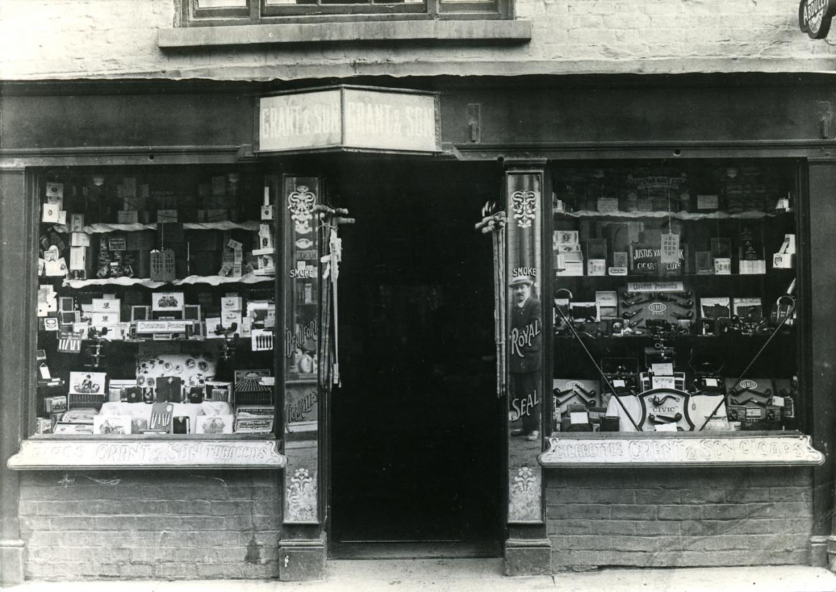 Grant and Sons tobacconists, Ludlow High Street, 1920s