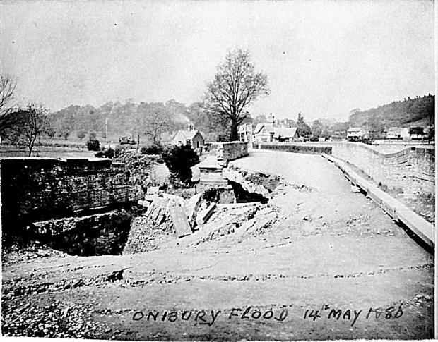 The aftermath of the Onibury Flood in 1886