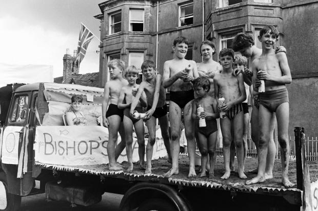 Youngsters at Bishop's Castle Carnival in 1969