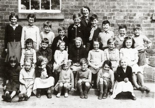 HERE'S another of the pictures that Judi Boardman sent of Nash School where her late mother Sally was headmistress.This one dates from 1956 and shows (back row, from left) Jacky Prosser, Jean Morris, Peter James, ??, Aneurin Thomas, head Sally Jones, Rob