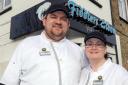 Owners of Fiddlers Elbow Fish and Chips in Leintwardine Dominic Eusden and his partner Linzi Morris. Picture: Rob Davies
