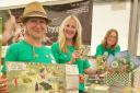 Daphne Du Cros, Ruth Martin and Janine Potter with the new Shropshire Good Food Trail guide at Shrewsbury Food and Drink Festival.