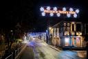 The Christmas lights look pretty in Tenbury Wells
