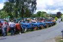 Vintage tractors parked up at Pearl Lake Leisure Park