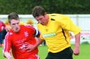 Town’s Danny Gower on the attack. 114166-6. Pictures by Keith Gluyas. Buy images at ludlowadvertiser.co.uk/pictures