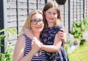 Ava Bailey, 9, with her mum, Becky Bailey. Picture: Rob Davies