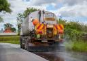 Surfacing dressing is being used to improve roads