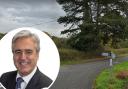 Planning documents said the home is subject to an agricultural occupation clause, but has been occupied by MP Mark Garnier (inset) for over 10 years