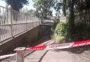 A cordon has been put in place by the river Teme in Tenbury