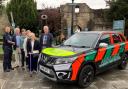 Pictured with the new vehicle, are left to right, responder Louis Blenkiron, league trustee  Paul Rew, co-chair Jennifer Gill, trustees Yvonne Evans and Gloria Corfield, and co-chair Michael Evans