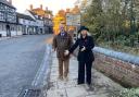 Tenbury's Councillor David Chambers with MP Harriett Baldwin in Tenbury Wells