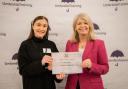 Harriett Baldwin MP met with several apprentices, including Meg Riach, from Ashton under Hill, at a reception in Westminster during National Apprenticeship Week