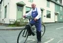 Douglas Griffiths, of A H Griffiths butchers, cycled from Aberystwyth to Leintwardine in aid of the Air Ambulance.