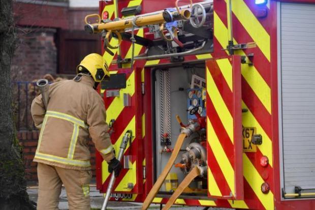 Firefighters were called to a fire in Aubrey Street