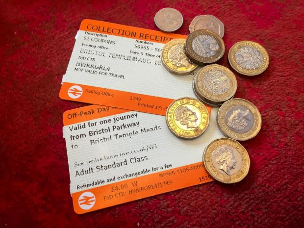 Ludlow Advertiser: Train tickets and coins. Credit: PA