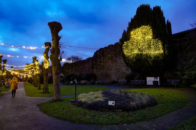Ludlow Tree of Light in the Castle Gardens..