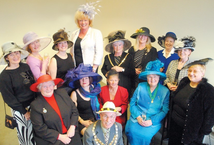 Malvern mayor Frances Victory organised a Grand hat Day lunch in March 2003 to raise money for one of her charities, the Stroke Association