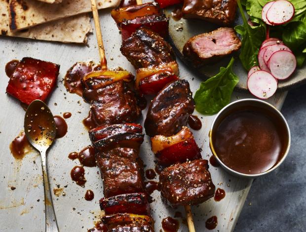 Ludlow Advertiser: The Collection Master Grill rump steak kebabs. Credit: Marks and Spencer