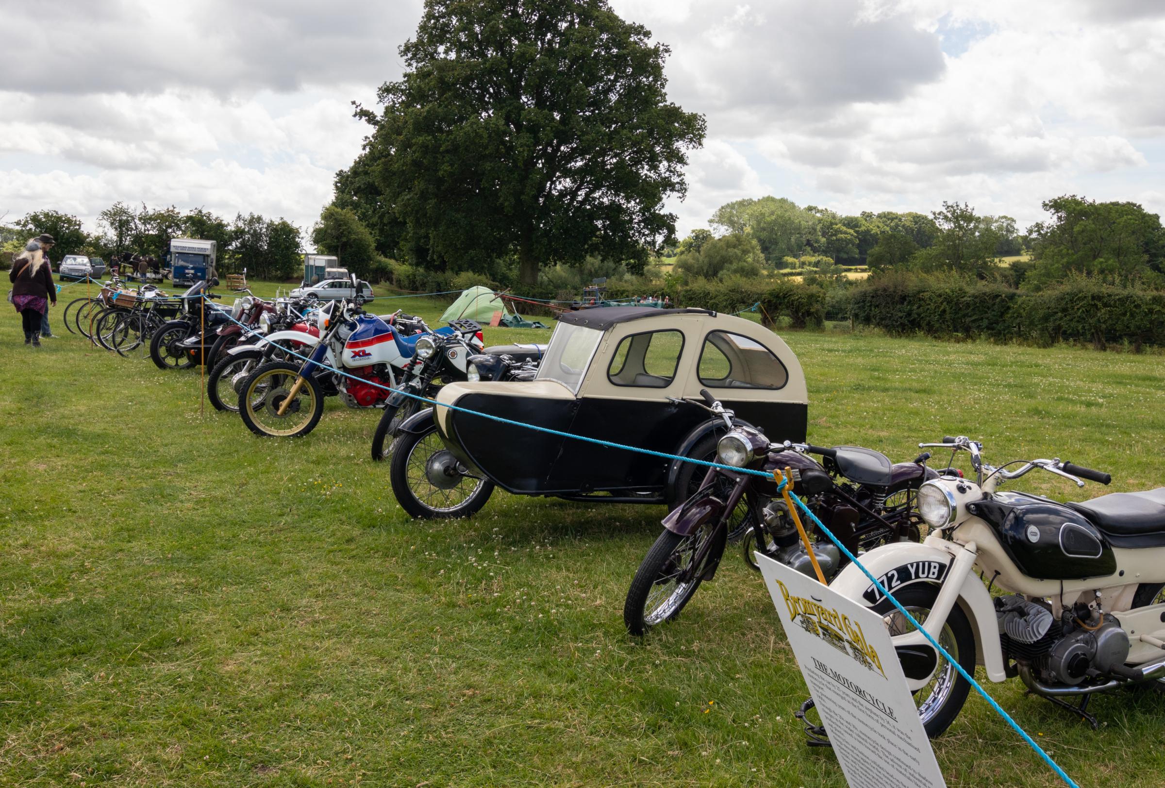 The display of classic and vintage motorbikes at the Bromyard Gala 2022. Picture: Sofie Smith