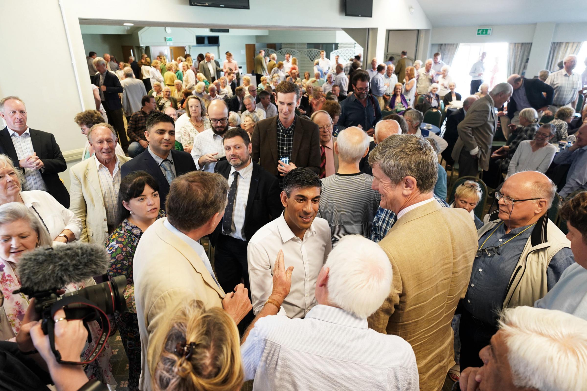 Rishi Sunak during an event in Ludlow, as part of his campaign to be leader of the Conservative Party and the next prime minister. Picture: Jacob King/PA Wire 