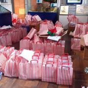 The goodie bags have been filled by staff at Ludlow Town Council for delivery around the town