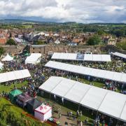 The 2017 Ludlow Food Festival seen from the great tower..
