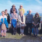 A group make the first tour of the Tittestone Clee