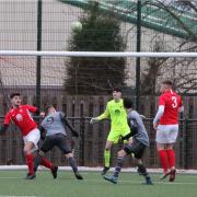 Ludlow Colts' Jabez Smith attempts an effort at goal in his side's 1-0 defeat. Picture: Graham Gould